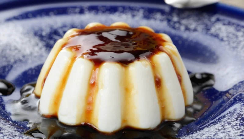 Panna cotta vanille et sauce caramel à l'orange