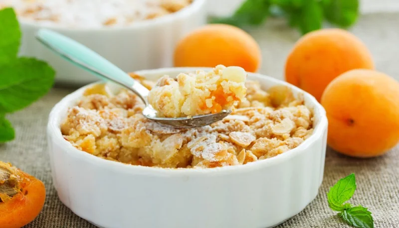 Tarte crumble aux abricots