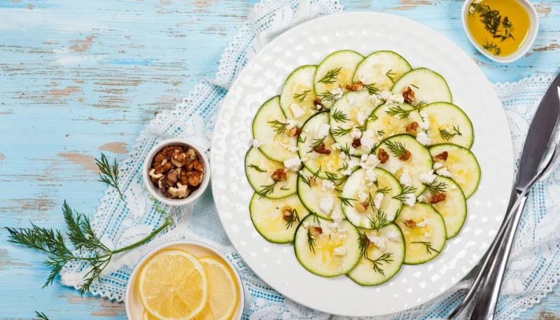 Carpaccio de courgettes à la feta