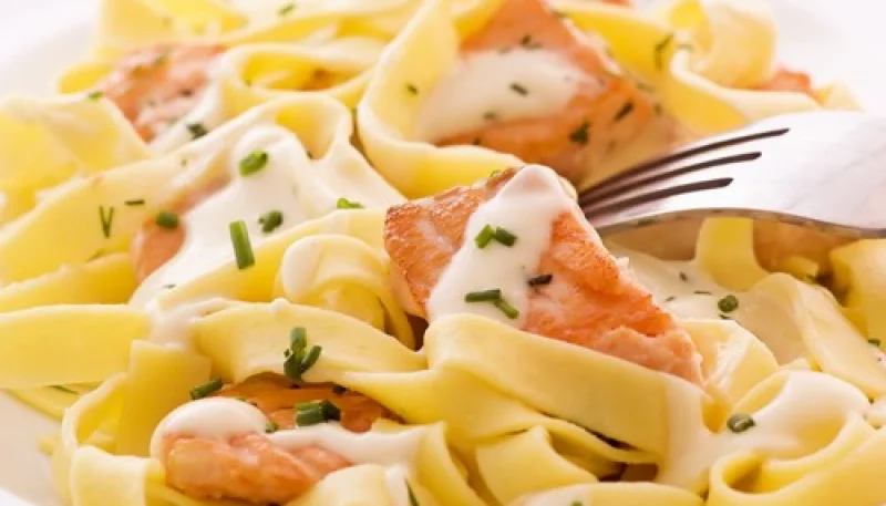 Tagliatelles au saumon et citron