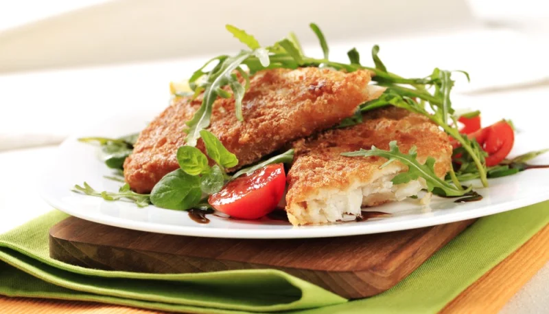 Cabillaud pané au parmesan