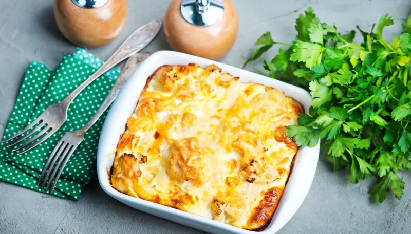 Gratin d'épinards au fromage de chèvre