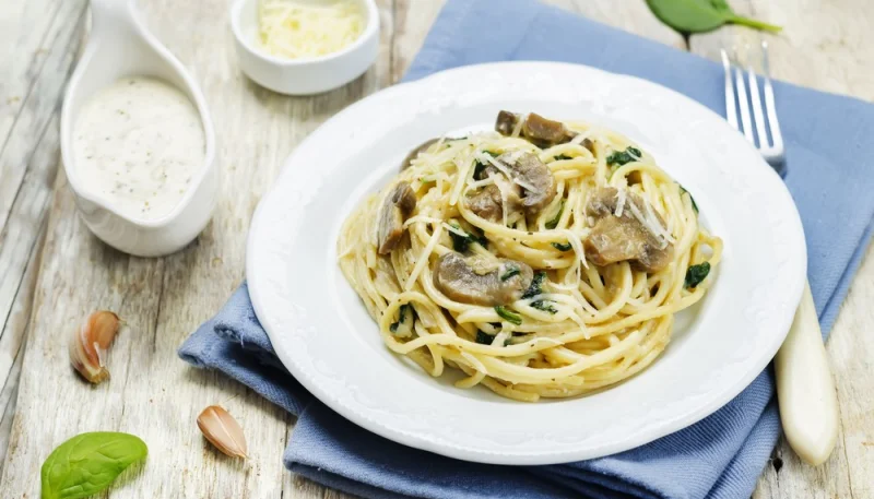 Spaghetti aux champignons