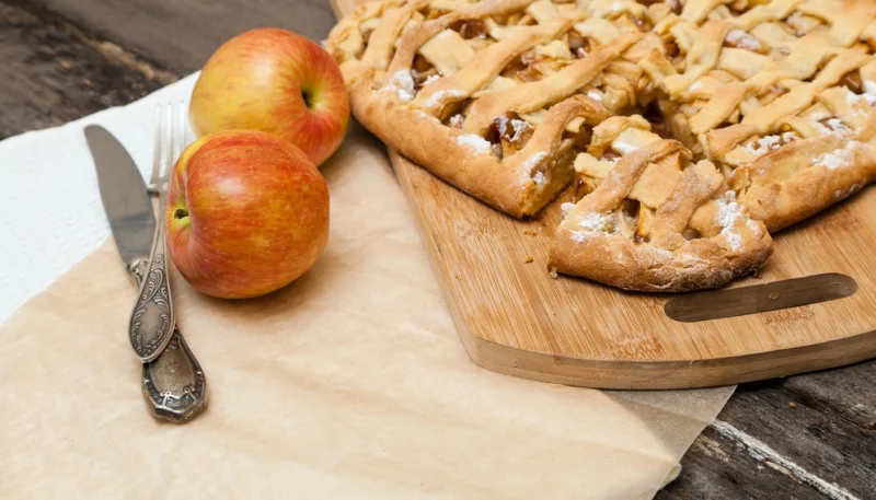 Tarte aux pommes grillagée