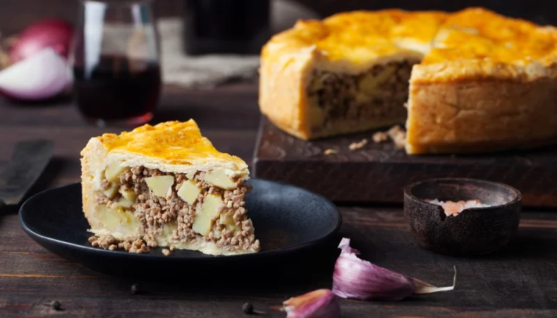 Tarte aux pommes de terre et au boeuf
