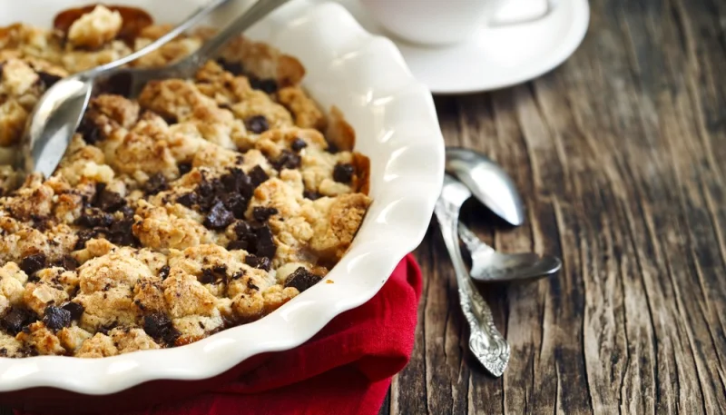 Crumble aux poires et au chocolat