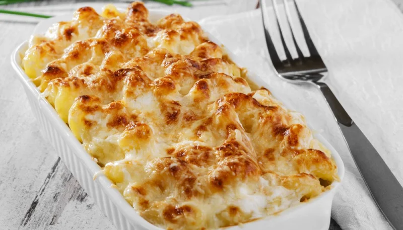 Gratin de pâtes au chèvre