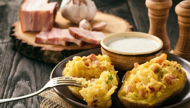 Pommes de terre au four aux lardons