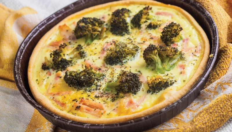 Quiche au jambon et brocolis