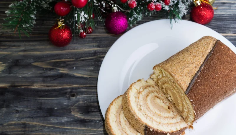 Bûche de Noël aux amandes