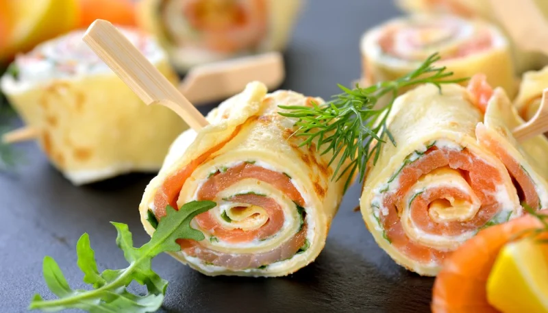 Crêpes au saumon fumé
