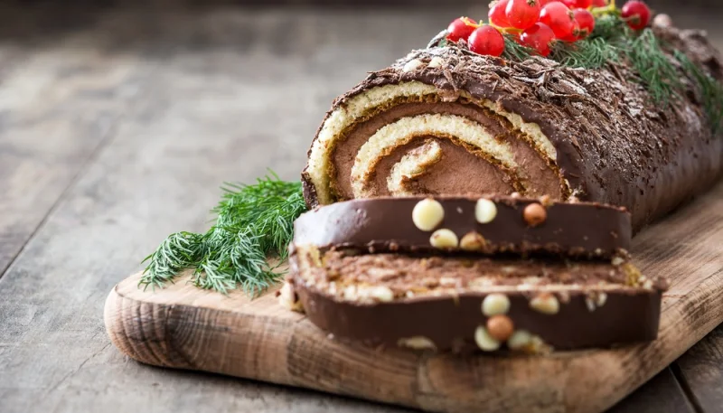 Bûche au chocolat facile