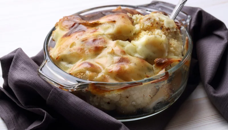 Gratin de chou-fleur à la moutarde