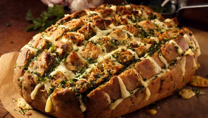 Pain hérisson au jambon et au fromage
