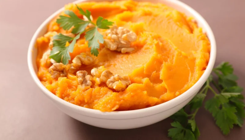 Purée de patates douces aux épices de Noël