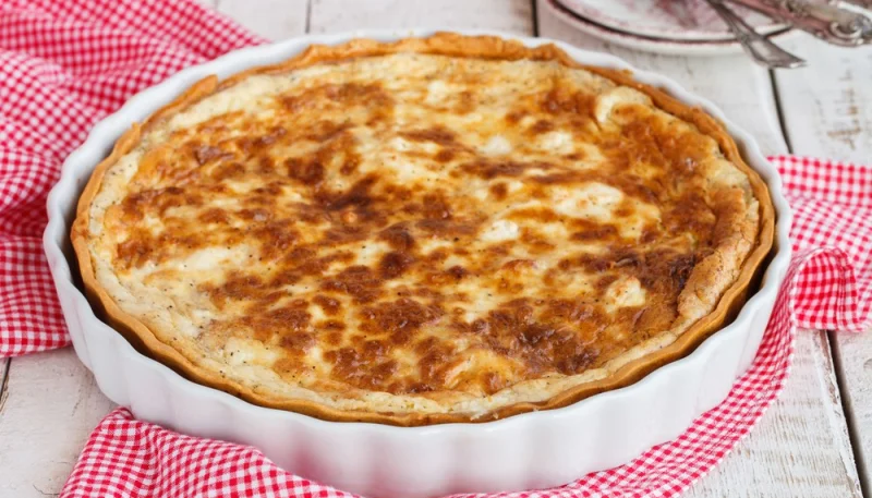 Quiche au camembert, jambon et ricotta