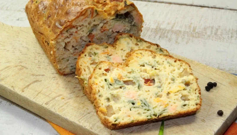 Cake saumon et poireaux