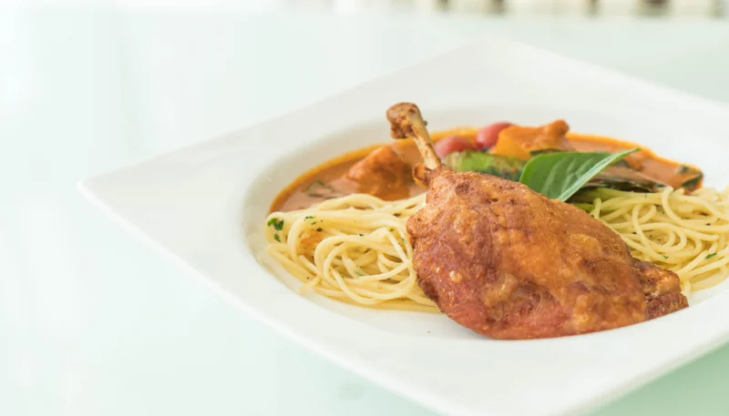 Confit de canard aux pâtes