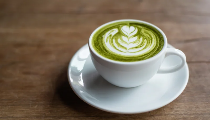 Latte au thé vert matcha