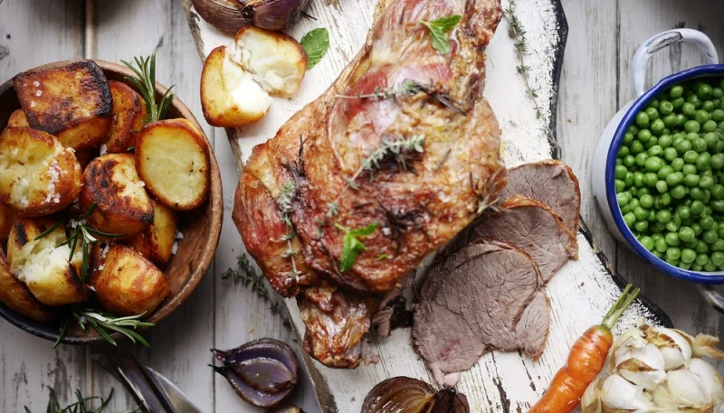 Gigot caramélisé au miel