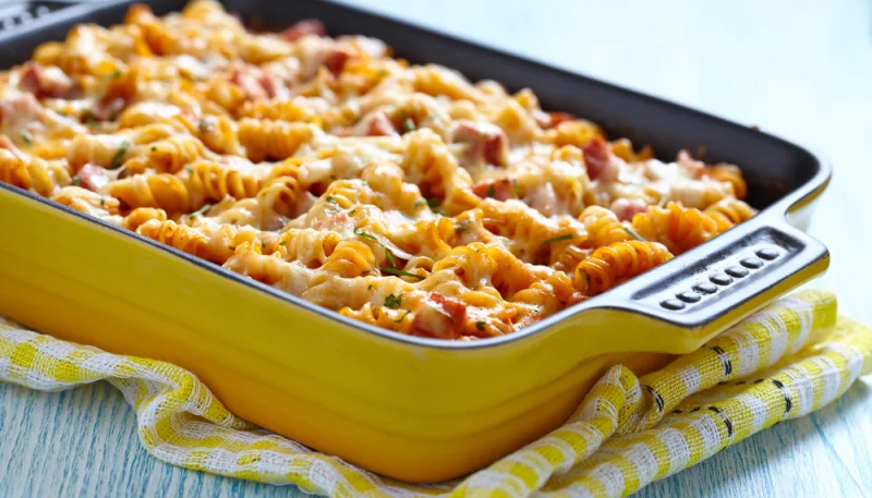 Gratin de pâtes au saumon