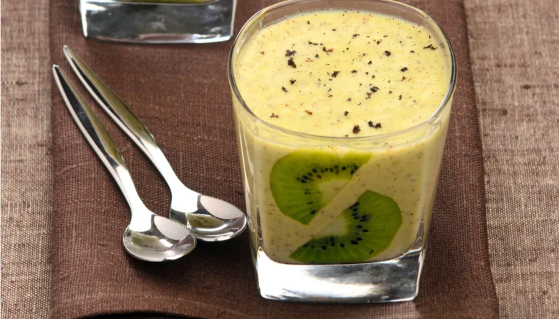 Mousse de kiwi à la vanille