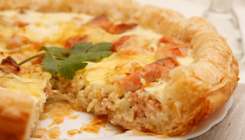 Quiche au saumon fumé