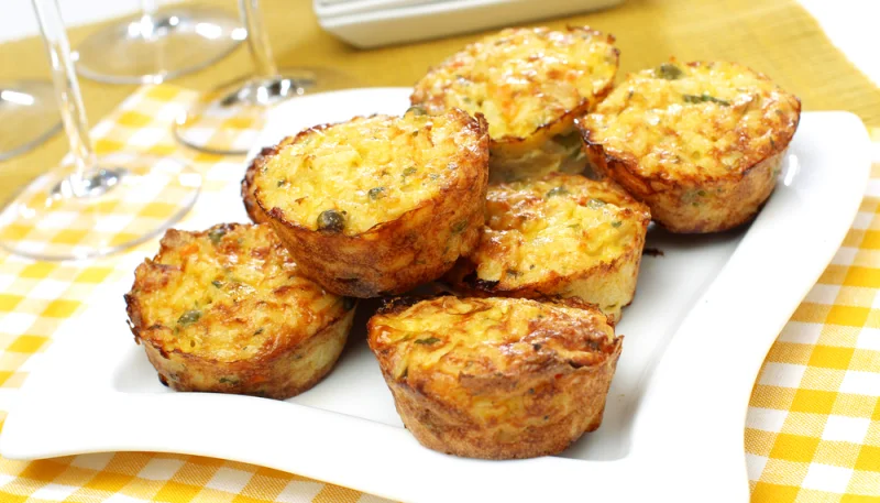 Muffins de petits pois et épinards