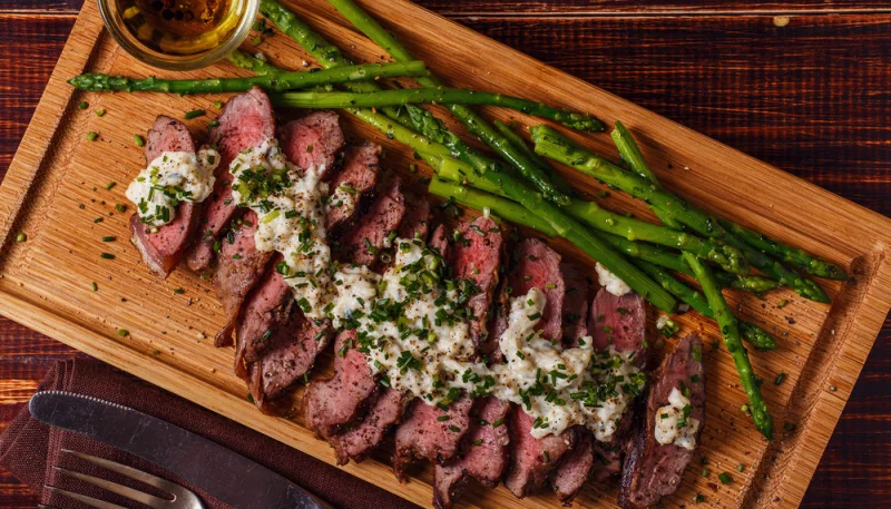 Rôti de boeuf au bleu