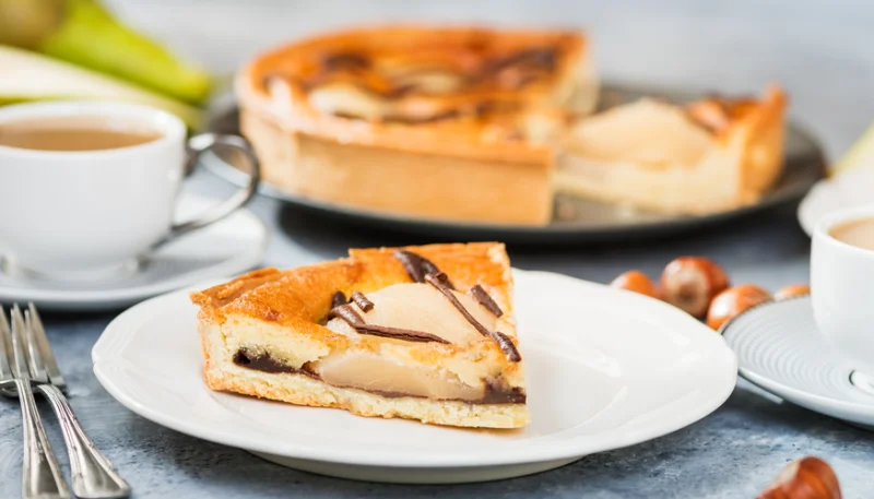 Tarte aux poires et chocolat