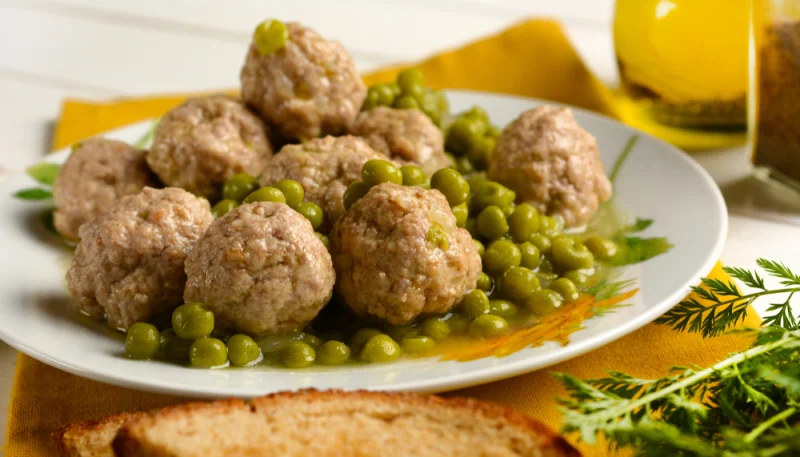 Boulettes de veau aux petits pois au Companion
