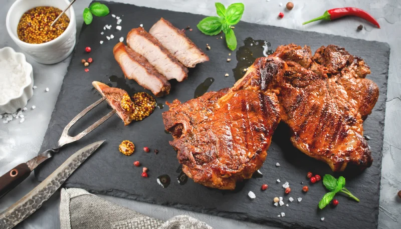 Côtes de porc à la moutarde