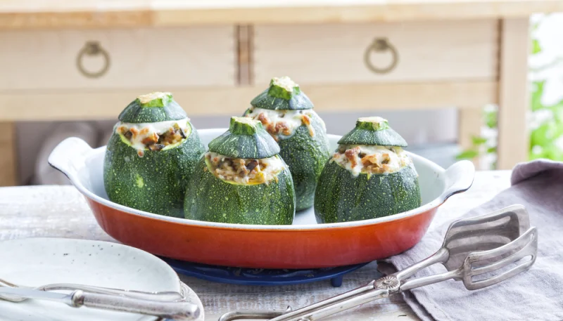 Courgettes rondes farcies au boeuf