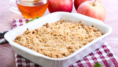 Crumble de pommes au chocolat