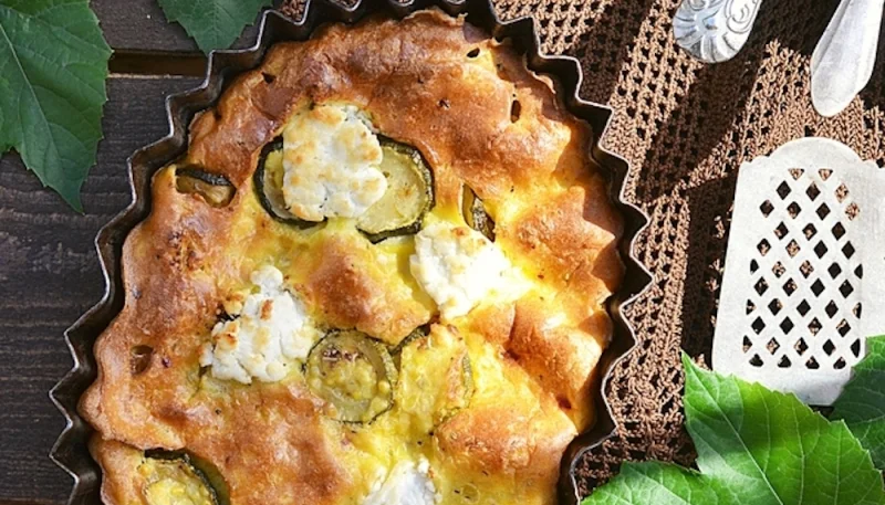 Quiche sans pâte aux courgettes et chèvre