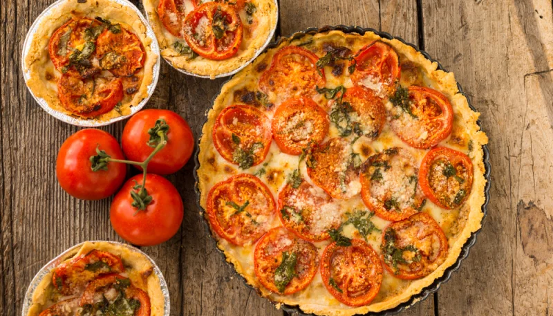 Tarte au thon, tomates et moutarde
