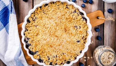 Crumble de myrtilles