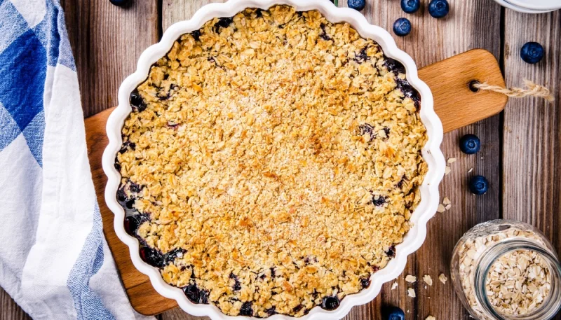 Crumble de myrtilles