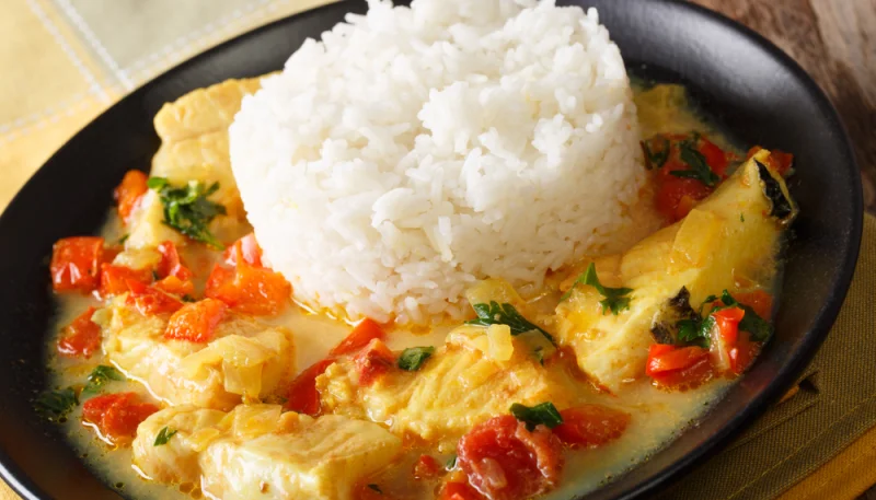 Curry de cabillaud aux tomates