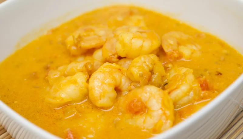 Curry de crevettes et lait de coco au Companion