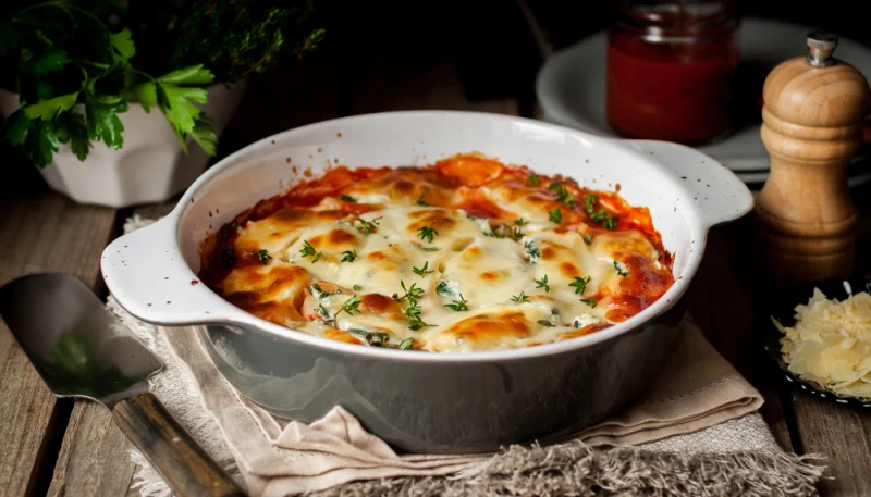 Gratin aux tomates et feta