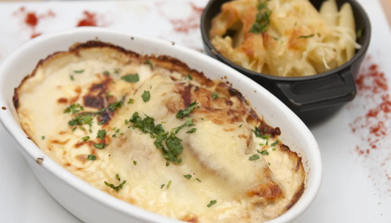 Gratin de poulet à la mozzarella