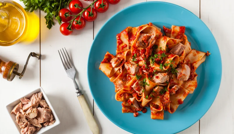 Pâtes au thon et aux tomates