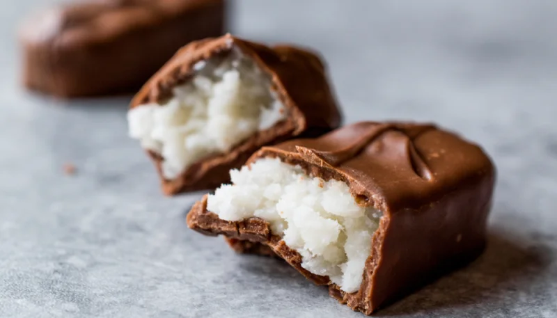 Barres chocolatées à la noix de coco
