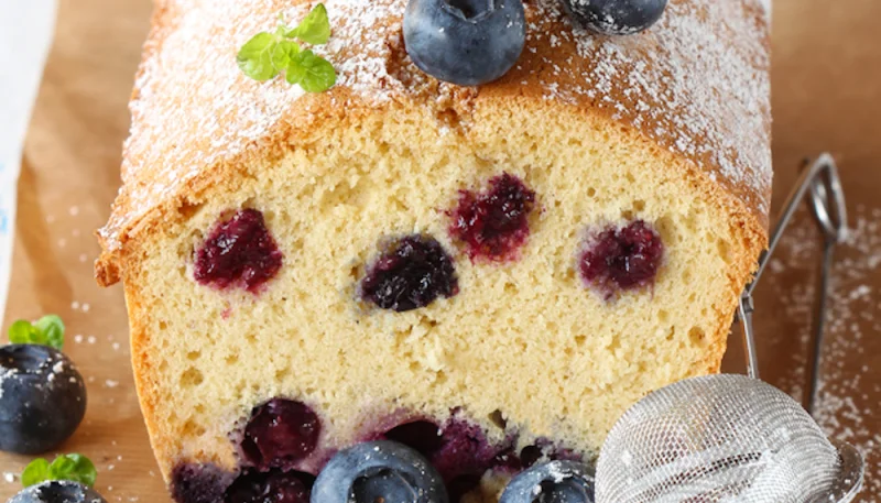 Cake aux myrtilles
