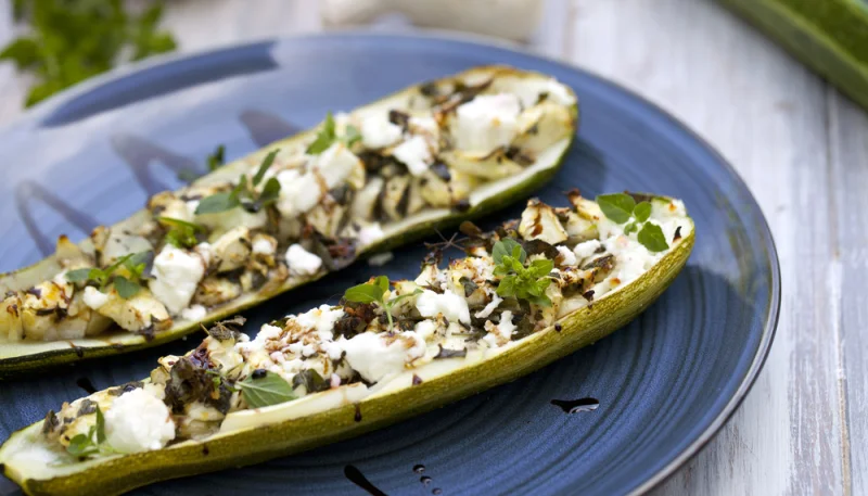 Courgettes farcies au chèvre