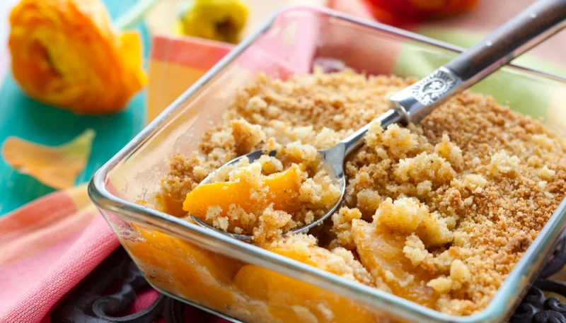 Crumble aux pêches
