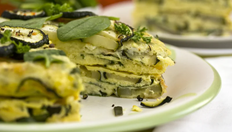 Frittata de courgettes et épinards