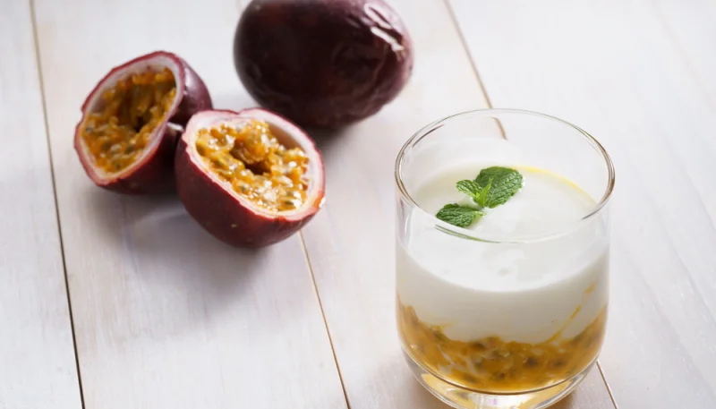 Mousse de yaourt aux fruits de la passion