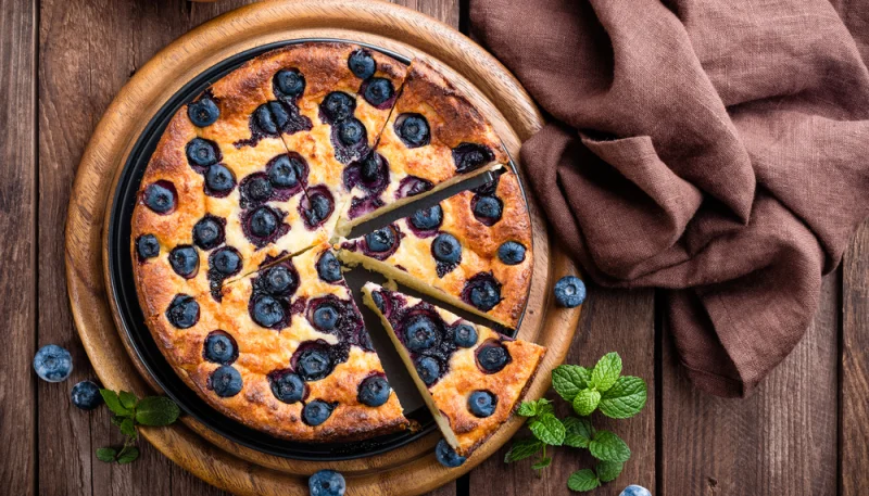Gâteau aux myrtilles et miel au Cookeo
